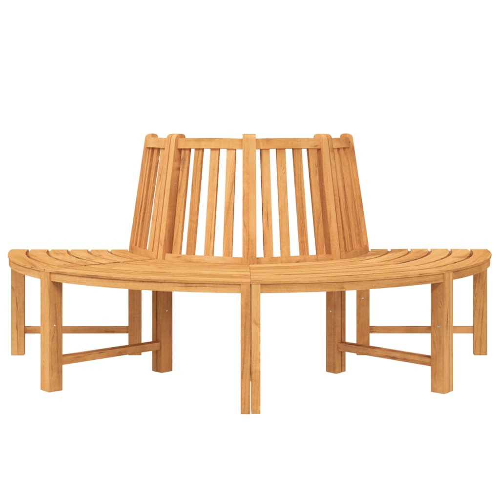 Tree Benches 2 pcs Half Round Ã˜201 cm Solid Wood Teak