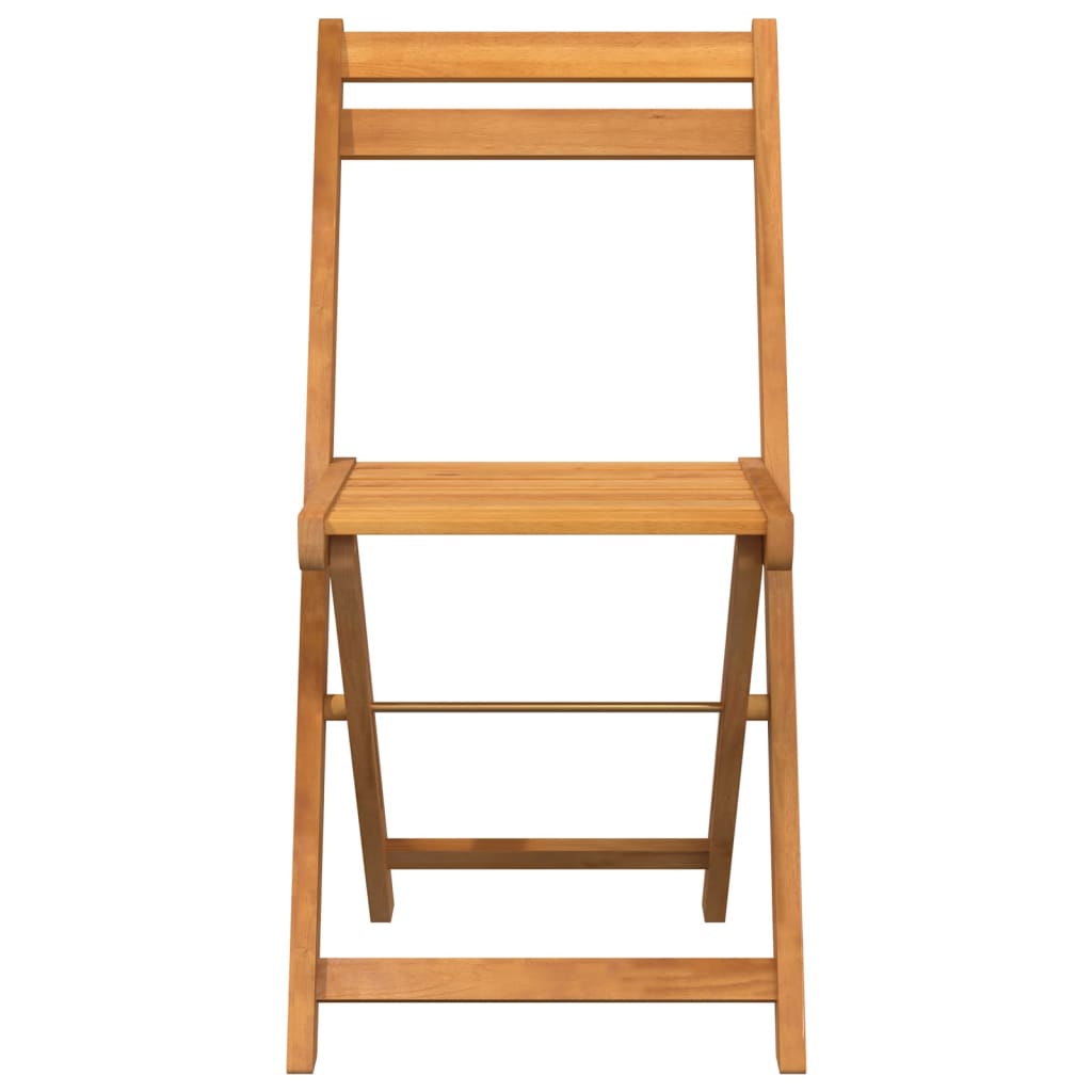 Folding Bistro Chairs 8 pcs Solid Wood Acacia