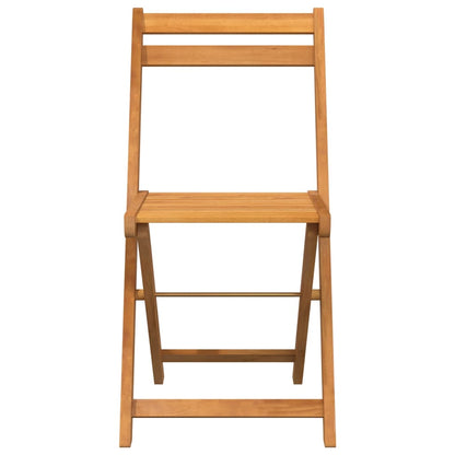 Folding Bistro Chairs 8 pcs Solid Wood Acacia