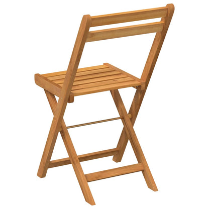 Folding Bistro Chairs 8 pcs Solid Wood Acacia