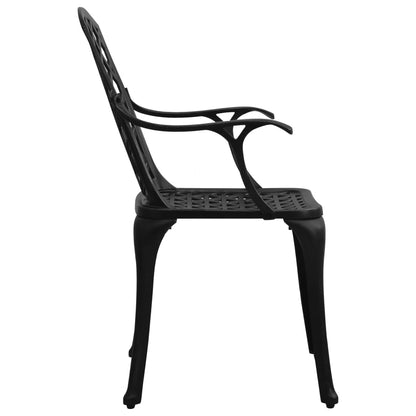 Garden Chairs 6 pcs Cast Aluminium Black