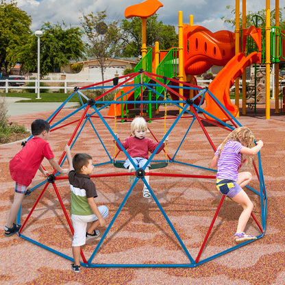 10FT Kids Geometric Dome Climber with Convenient Grip-Blue &amp; Red