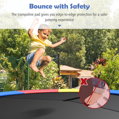 12 FeeT Trampoline Replacement Safety Pad-Colourful