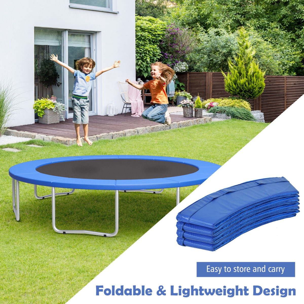 12 FeeT Trampoline Replacement Safety Pad-Blue